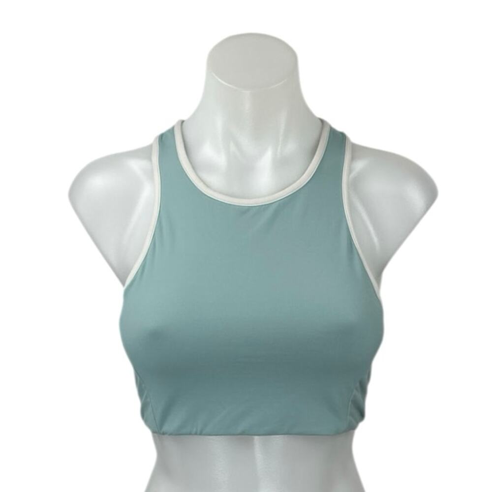 Splits59 Blue Green Sleeveless Racerback Fitness Workout Sports Bra Tank Top M